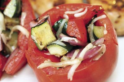 Grilled Vegetable-Stuffed Tomatoes