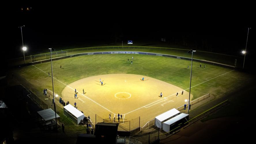 Softball Complex at night