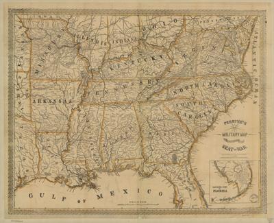 Map of the Confederate States, Circa 1862.