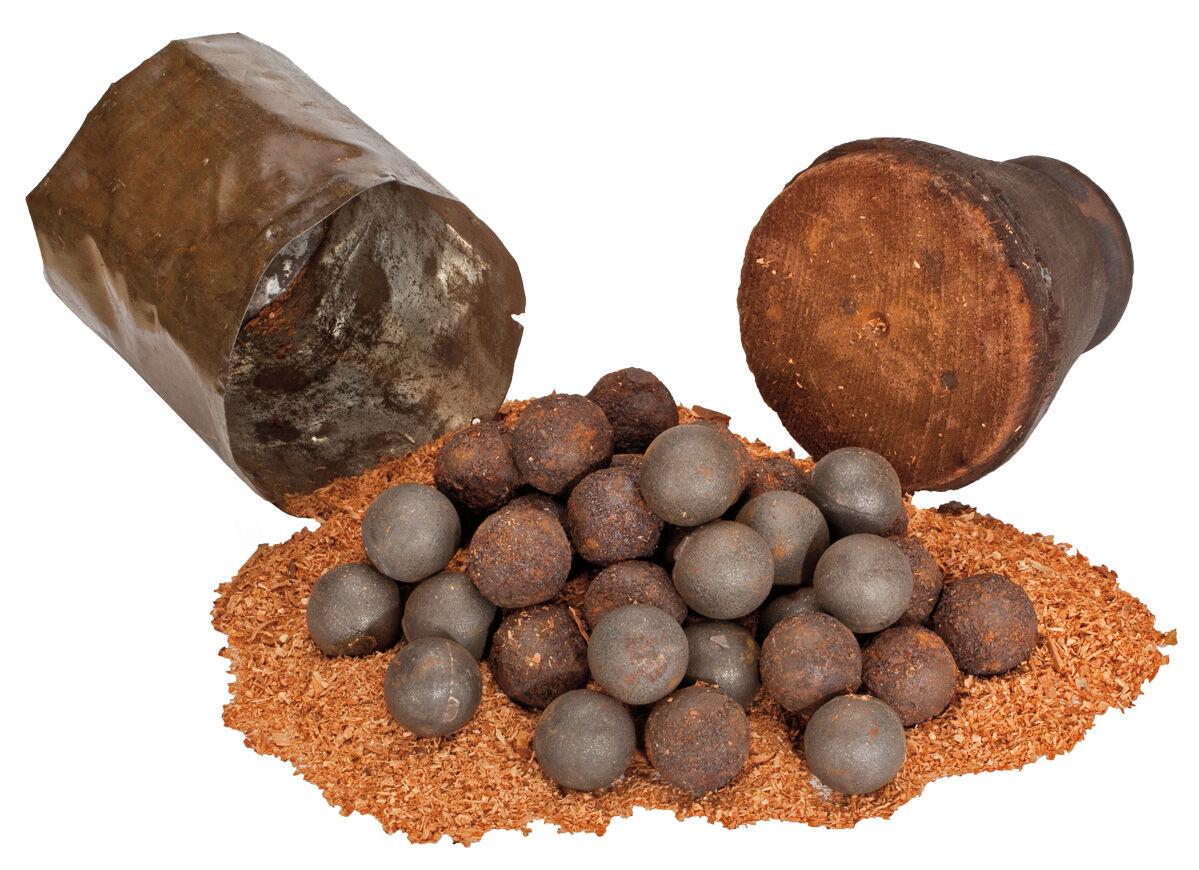 Cannon bore, shot, shell, canister, and grape shot diameters for rifled and smoothbore cannon