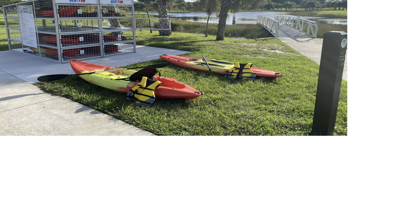 Kayak rental kiosk