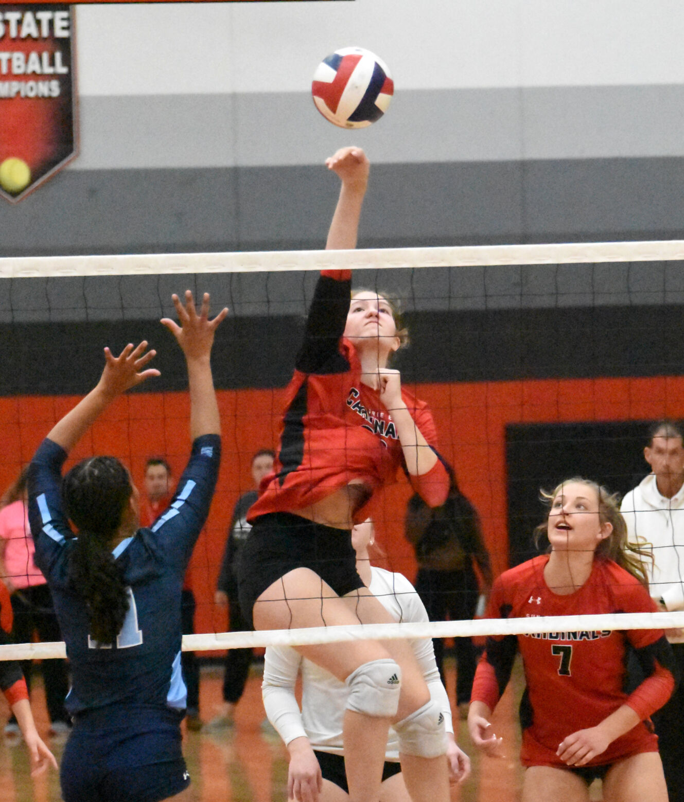 Cardinals finish seventh at girls volleyball conference meet