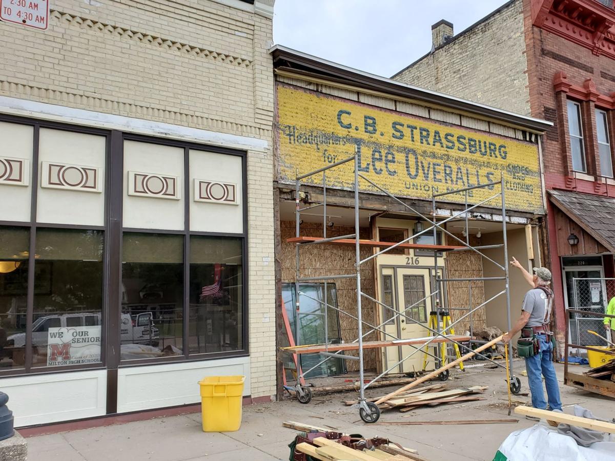 C.B. Strassburg sign uncovered