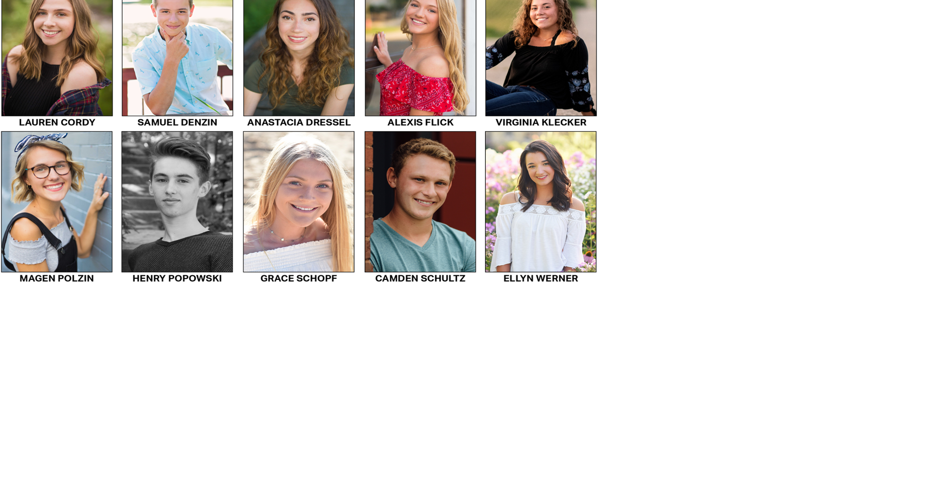 Lake Mills High School Class of 2020 top 10 Lake Mills Leader