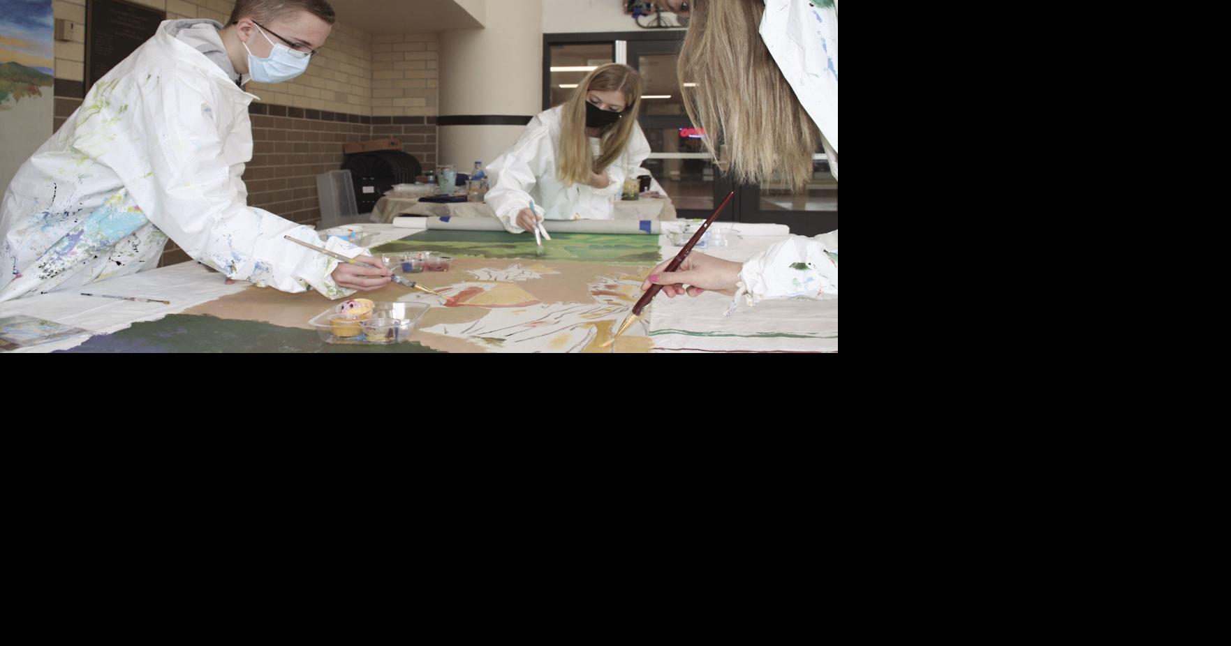 Waunakee art students paint mural for Schumacher Farm Local