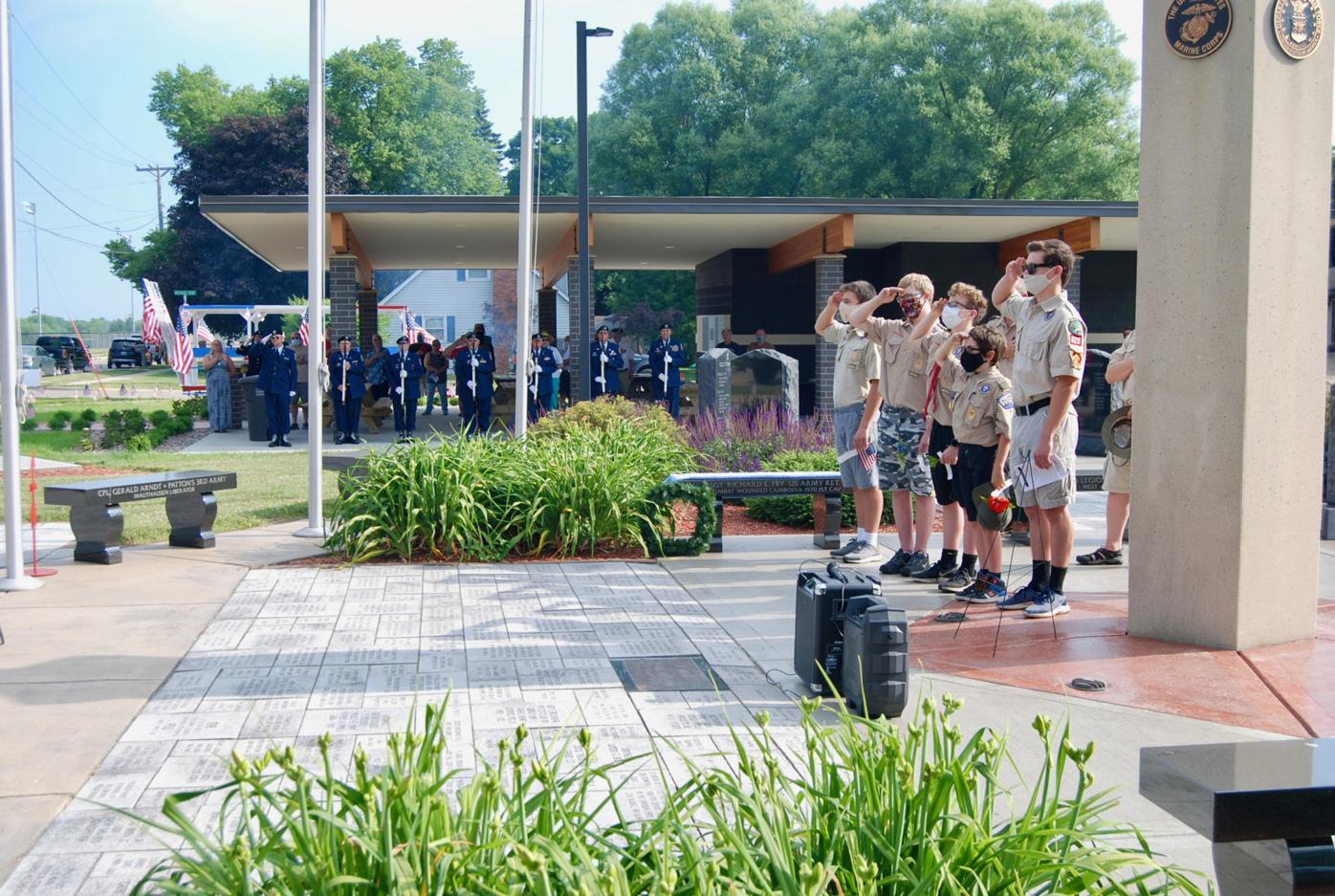 Saluting the troops