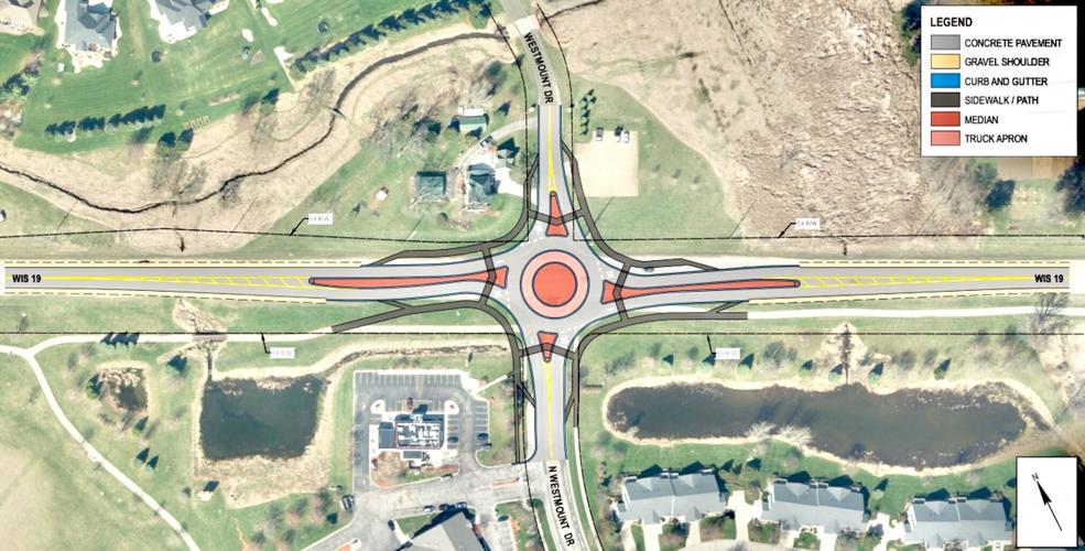 Westmount Drive-Highway 19 roundabout