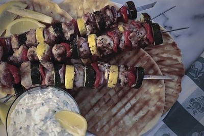 Kabobs with Easy Tzatziki Sauce