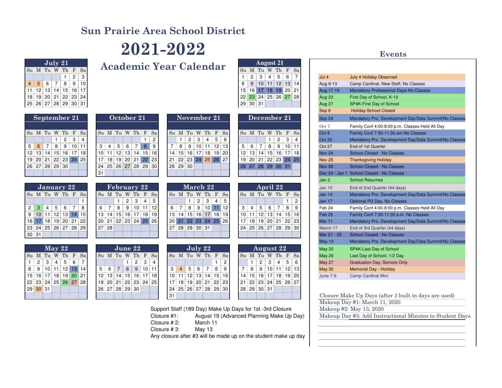 Episd Calendar 2021 - Customize And Print