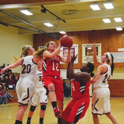 Big Eight Powers Deal Lady Cards Basketball Defeats Local