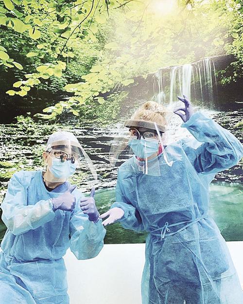 Wearing PPE