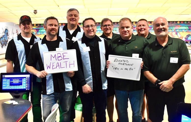 First and second place teams in Chamber Bowling Tourney