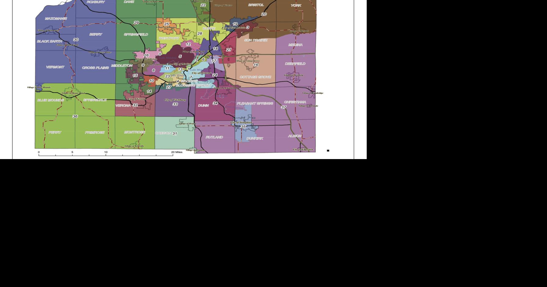 In redrawn county supervisory map, Waunakee becomes a district of its ...