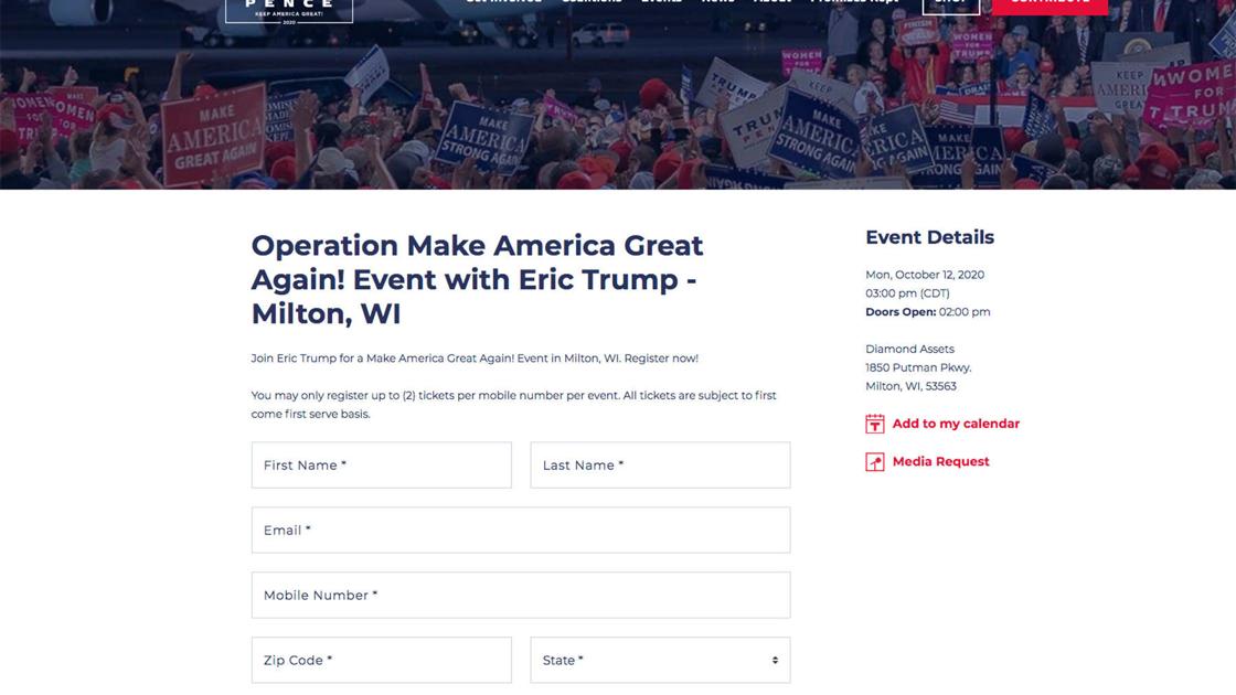 Eric Trump Scheduled To Appear In Milton Milton Courier Hngnews Com