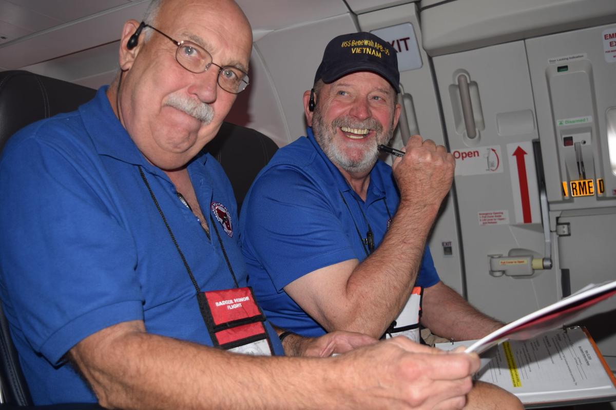 Badger Honor Flight May 12, 2018 Waunakee volunteer Tom Cantwell