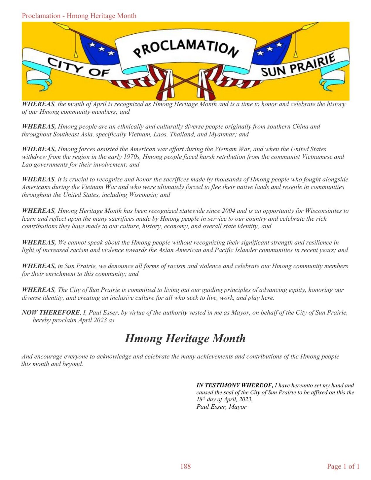 Hmong Heritage Month (2023) Local