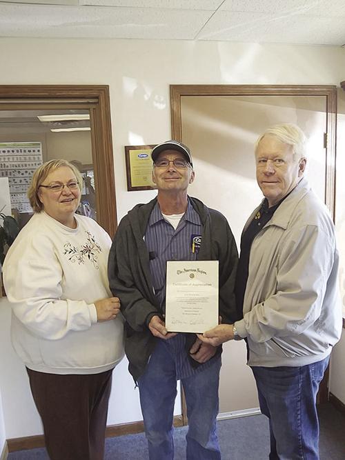 Art's Electric certificate of appreciation