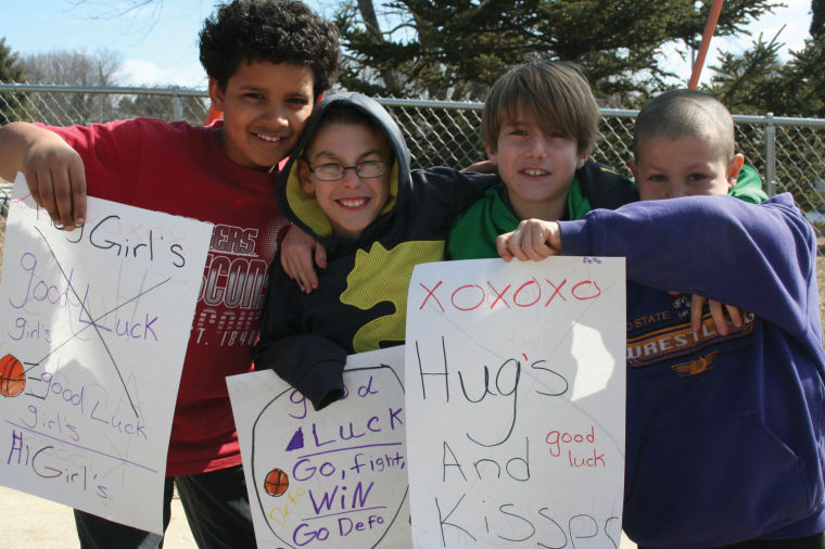 Lady Norskies visit Eagle Point Elementary School