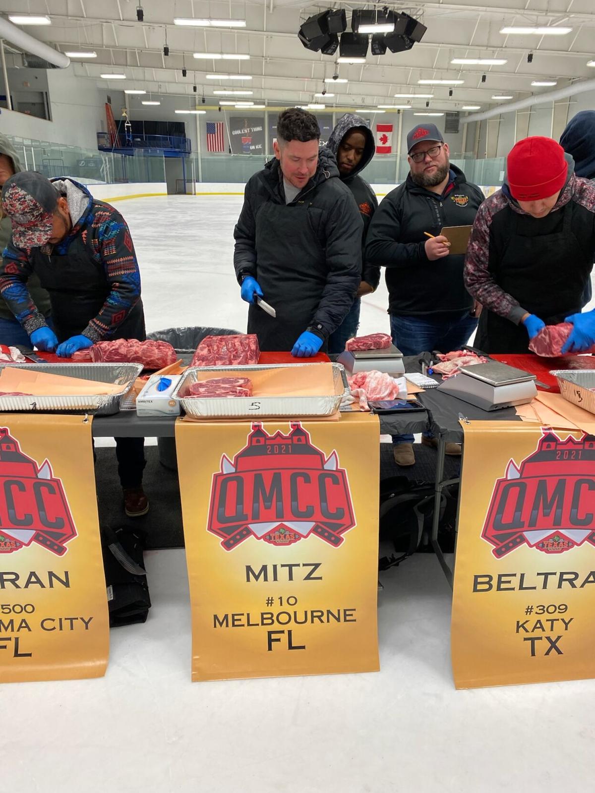 Butchers competing in Meat Cutter Challenge held in Tampa Bay 
