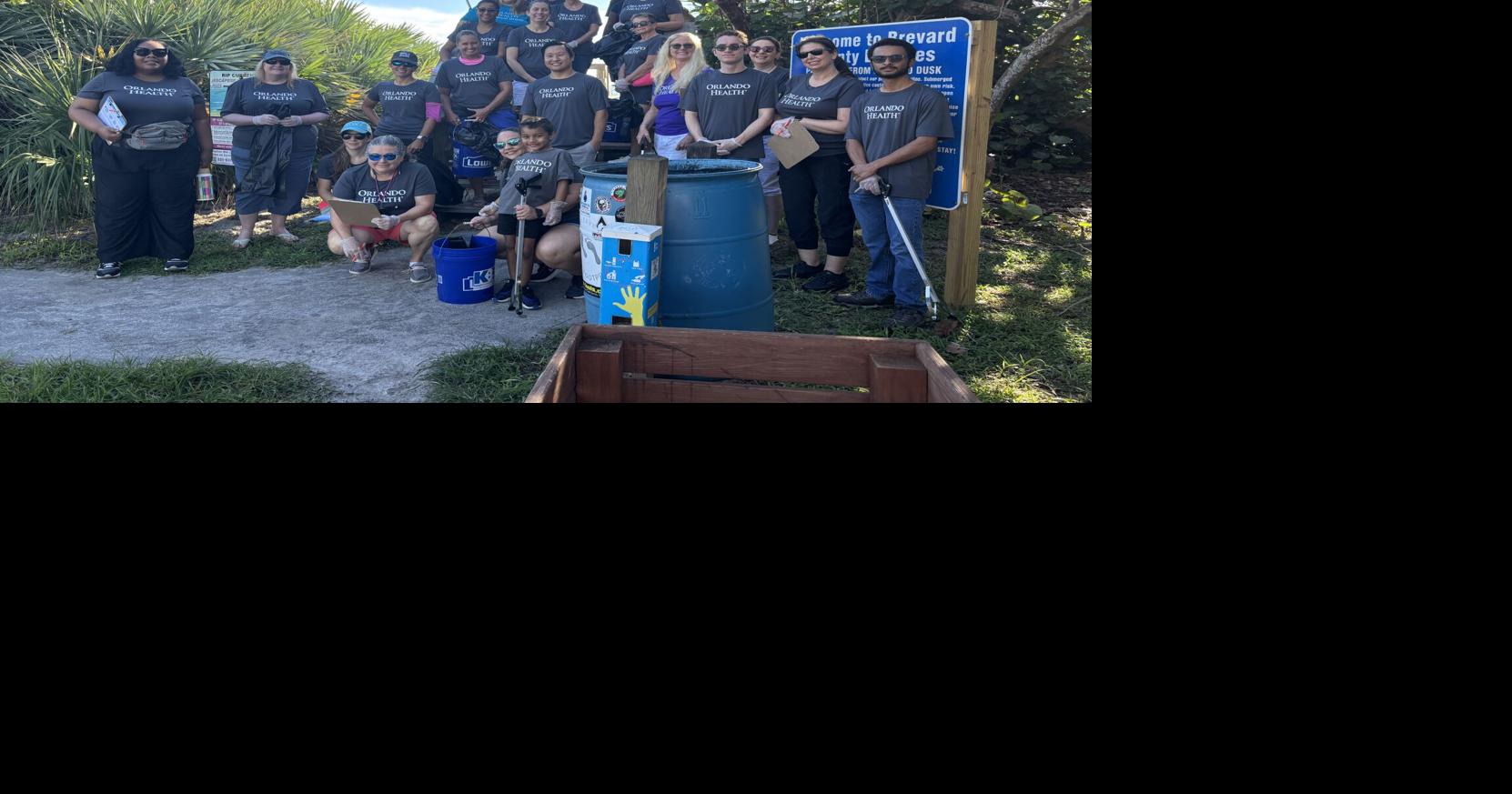 Hospital teams trade scrubs for shoreline cleanup