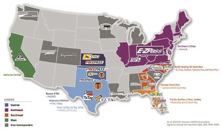 SunPass PRO & E-ZPass nationwide map