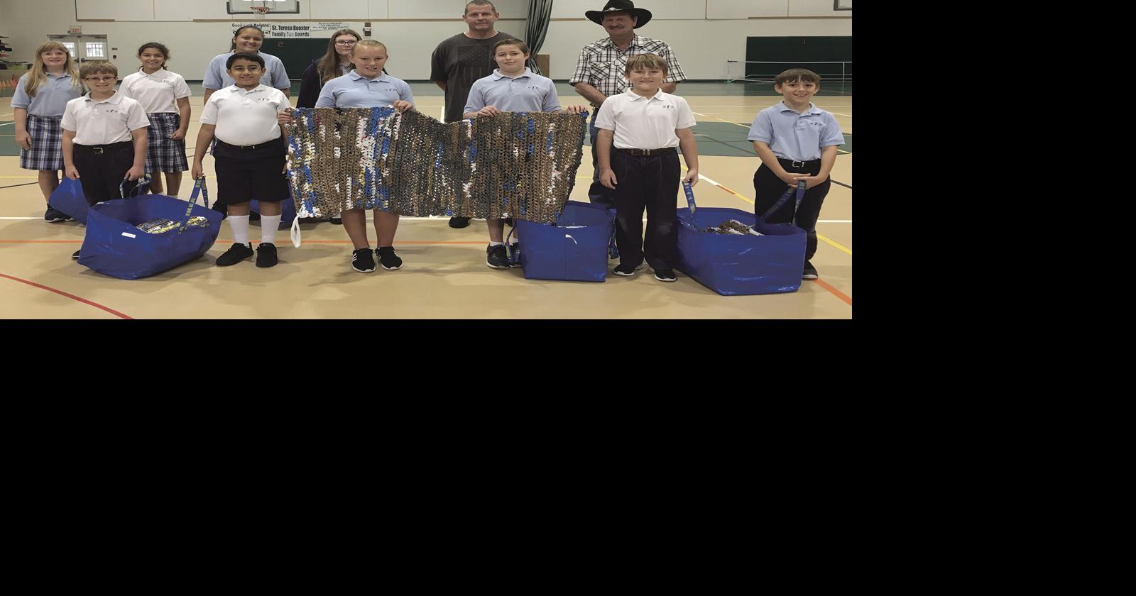 School donates plarn blankets for homeless veterans News