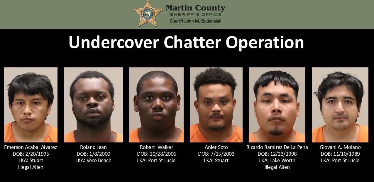 Undercover Martin County Sheriff's operation nets six in underage