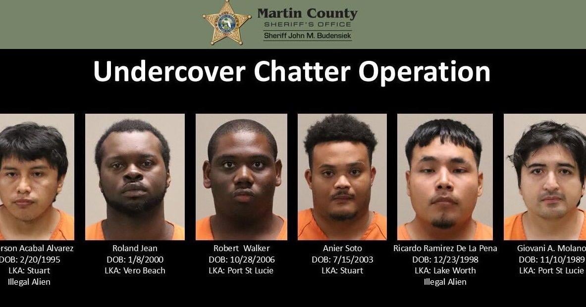 Undercover Martin County Sheriff’s Office operation nets six suspects in underage sex sting