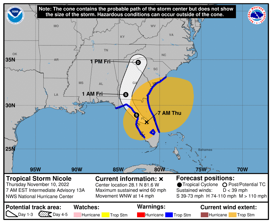 Volusia County Tropical Storm Nicole update 7: Last-minute safety  information, Observer Local News