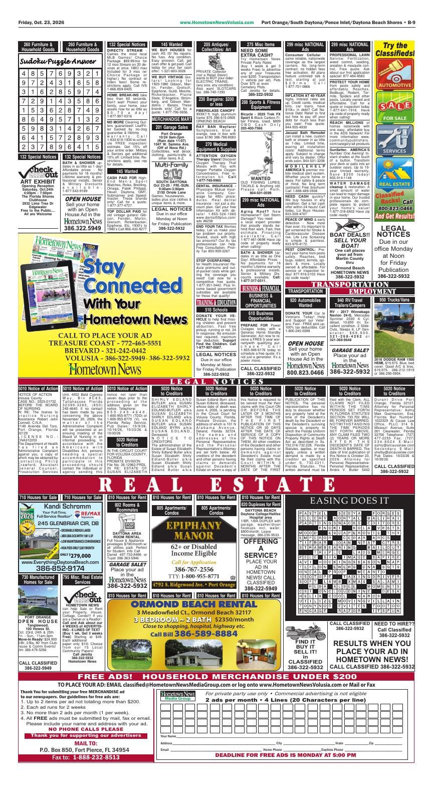 Page B_008 | e-Edition | hometownnewsvolusia.com