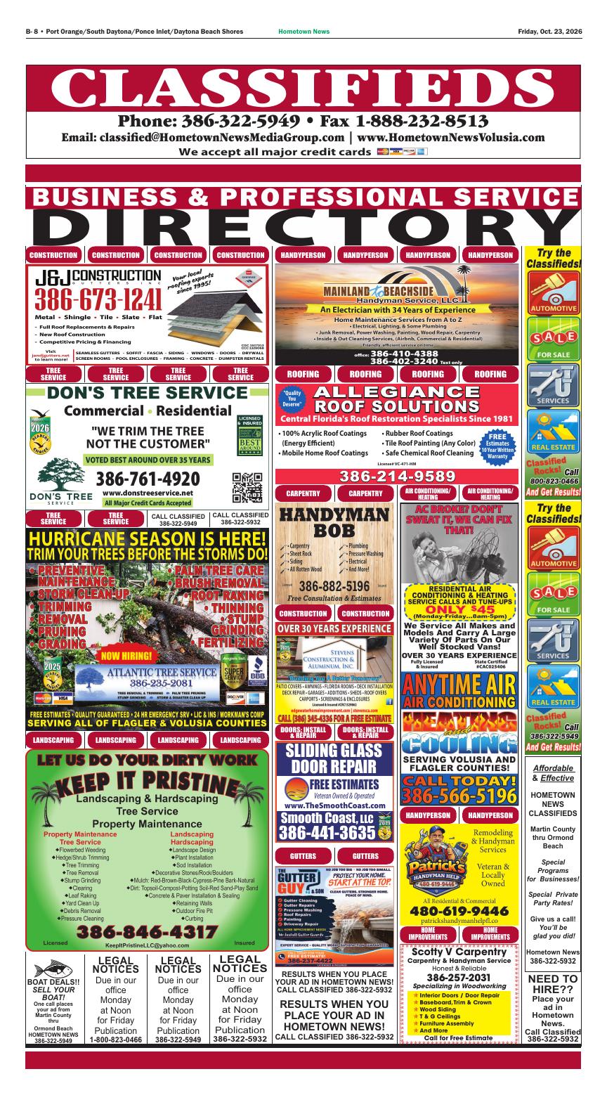 Page B_008 | e-Edition | hometownnewsvolusia.com