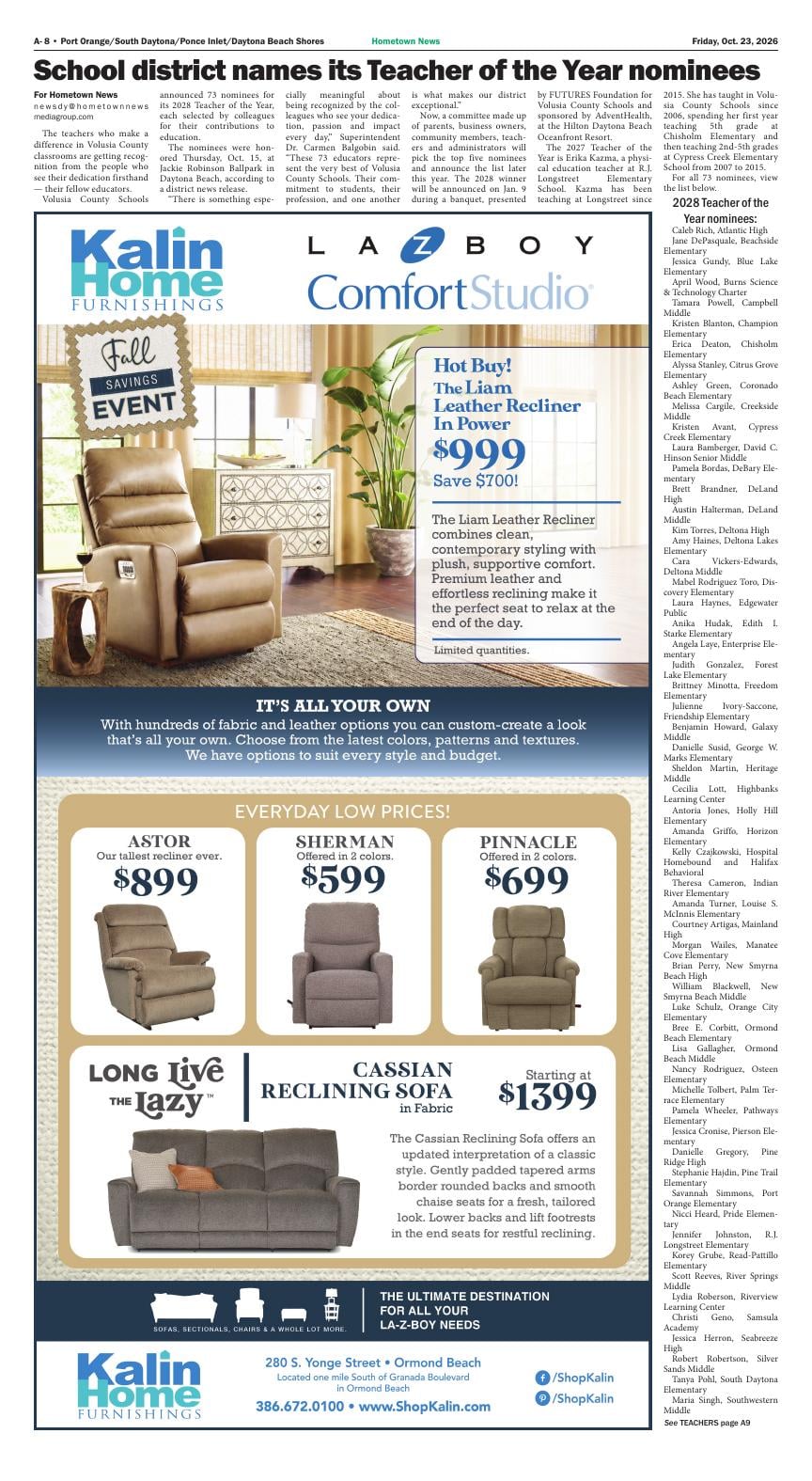 Page A_008 | e-Edition | hometownnewsvolusia.com