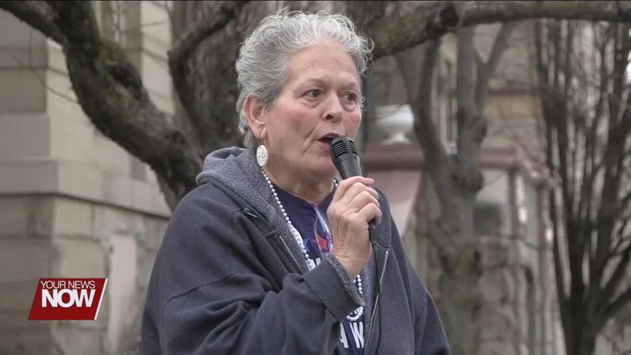 Allen County Democrats hold protest at Lima Courthouse