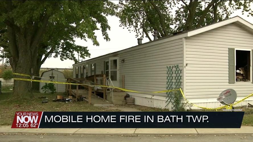 Fire destroys mobile home in Bath Township early Wednesday morning