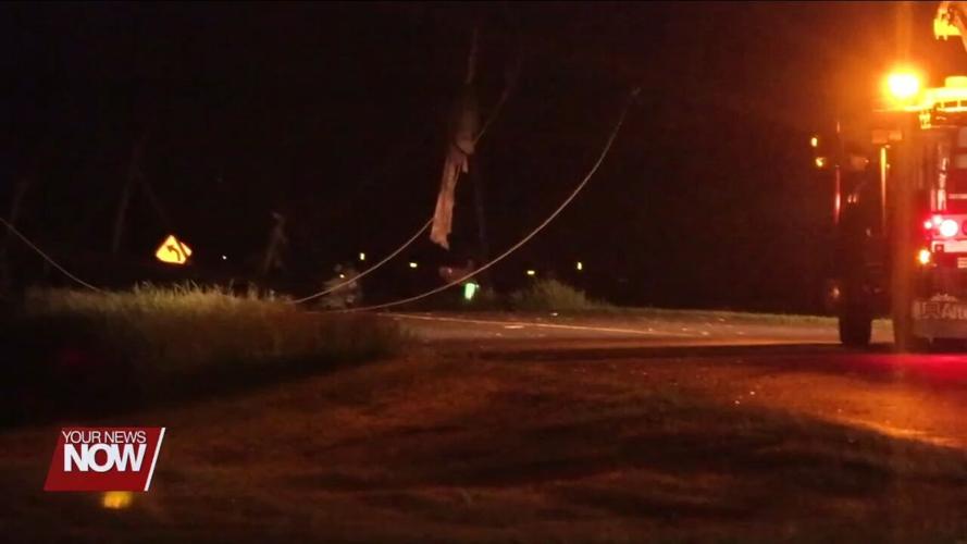 Likely tornado tracks throughout Mercer County and Auglaize County causing damage