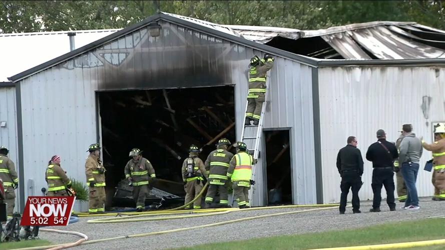 Putnam County crews battle a structure fire outside of Ottawa