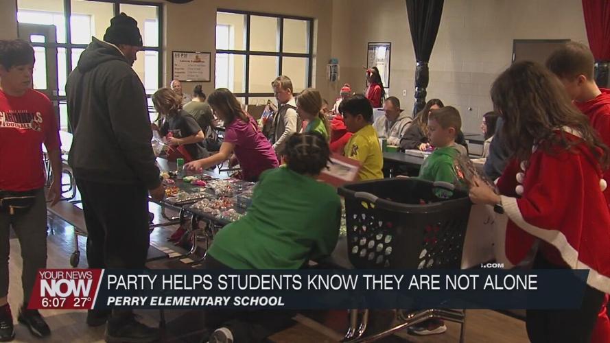 Christmas Party held at Perry Elementary for students who have lost a parent of sibling