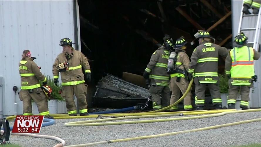 Putnam County crews battle a structure fire outside of Ottawa