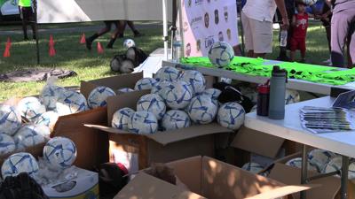 Oheneba Soccer Academy hands out FIFA soccer balls at National Night Out