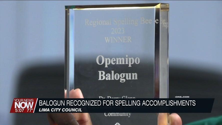 Balogun honored for her spelling bee accomplishments