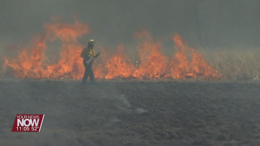 OSU students practice a controlled burn