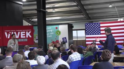 Ramaswamy talks farming, education at Mercer County campaign stop