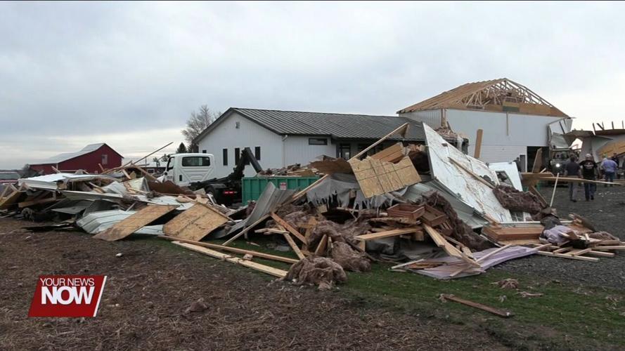 Confirmed landspout tornado damages residential home near Leipsic Tuesday afternoon