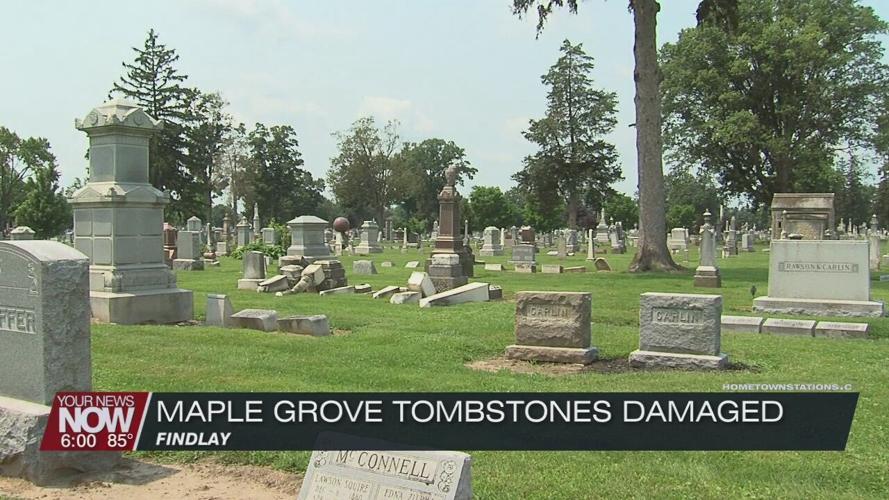 Police investigating vandalism incident at a Findlay cemetery