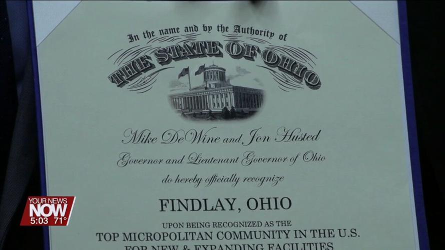 Findlay receives commendation from the state for being a top micropolitan area
