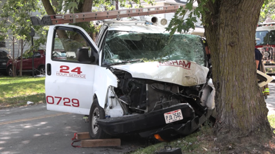 Two hospitalized in crash on Metcalf and Haller Streets