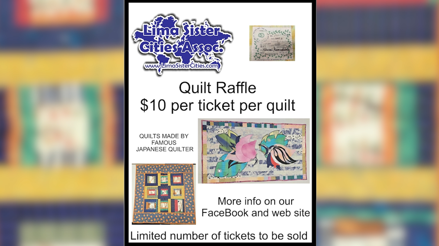 Lima Sister Cities Association raffling vintage Japanese quilts