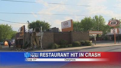 Vehicle crashes into Delphos A&W restaurant