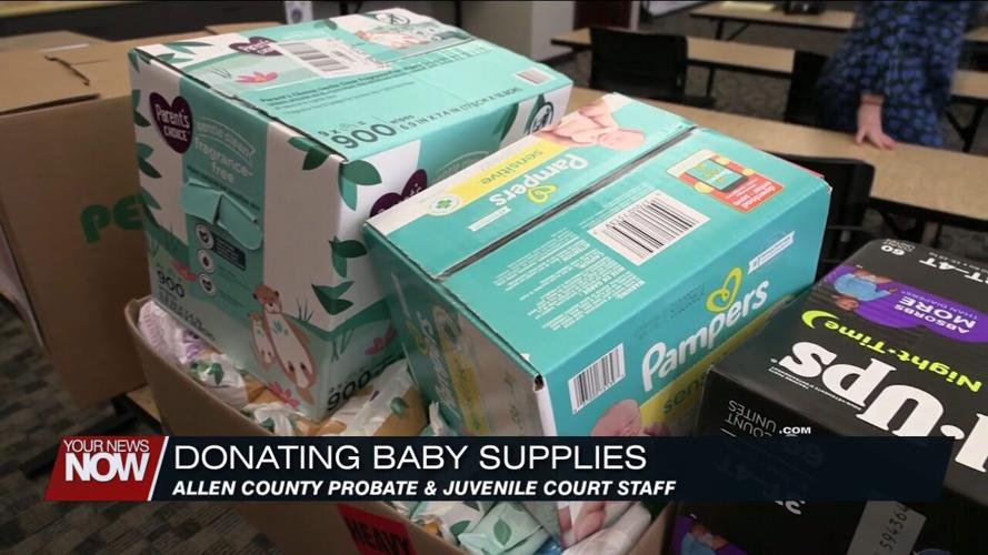 Allen County Probate and Juvenile Court staff donate baby supplies to
