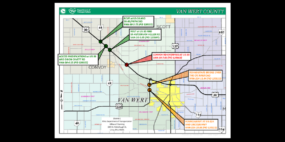 ODOT to host public meeting to discuss three upcoming projects in Van Wert County
